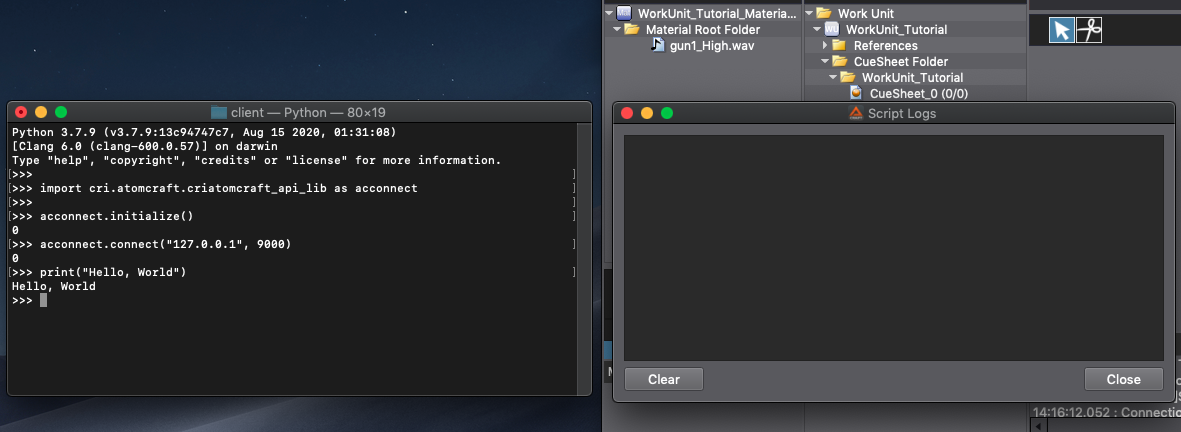 criatom_tools_atomcraft_api_tutorial_hello_terminal_and_log.png