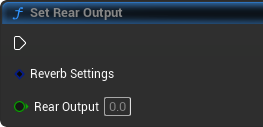 CriWare Unreal Engine: Set Rear Output