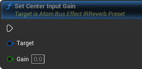 CriWare Unreal Engine: Set Center Input Gain
