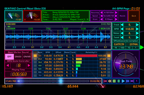 楽曲の様々なデータを取得